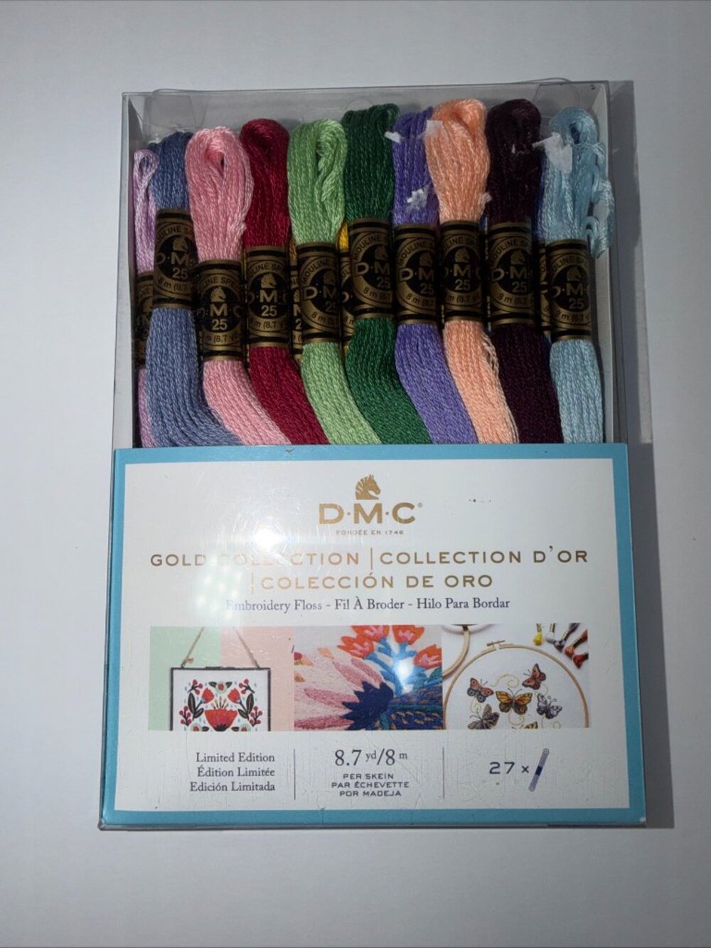 New DMC Gold Collection Embroidery Floss Pack (27 Premium Skeins)